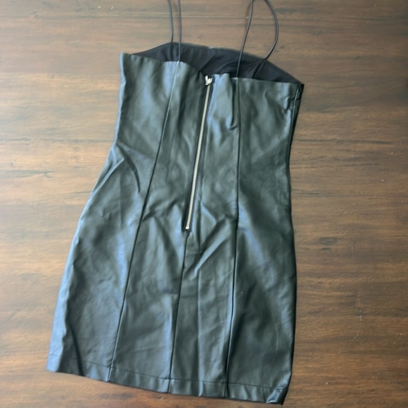 Faux leather mini dress - Picture 2 of 3